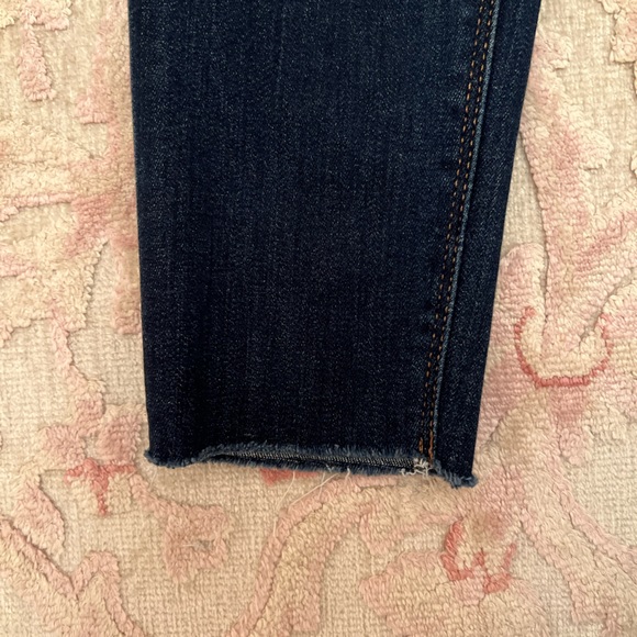 Express Embellished Mid Rise Dark Denim Skinny Jean - Picture 3 of 10